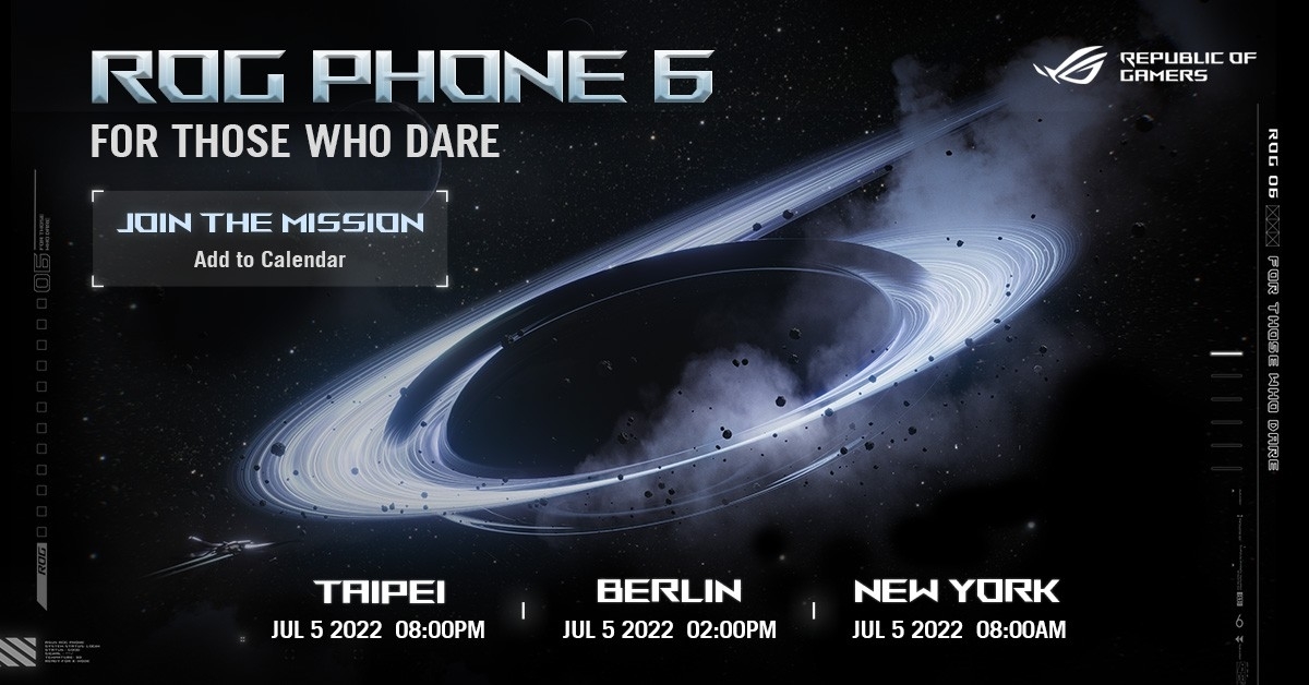 Asus ROG Phone 6 ยืนยีนจะใช้ Snapdragon 8 Gen 1+ และจะเปิดตัววันที่ 5 กรกฎาคมนี้